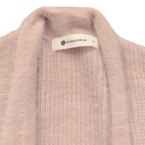 The Impeccable Pig Blush Fuzzy Cardigan - Picture 3 of 3